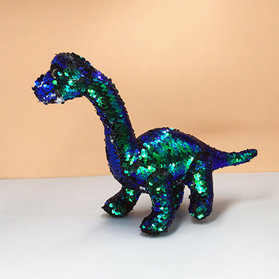 新款跨境国家地理动物园恐龙公仔珠片绣恐龙玩具源头工厂OEM生产